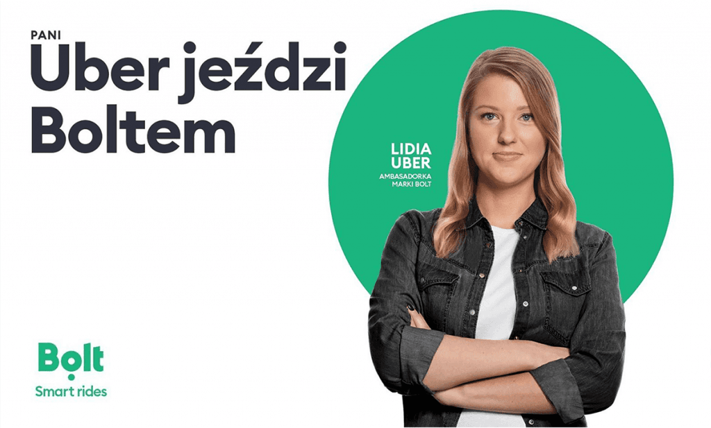 Uber jeździ Boltem